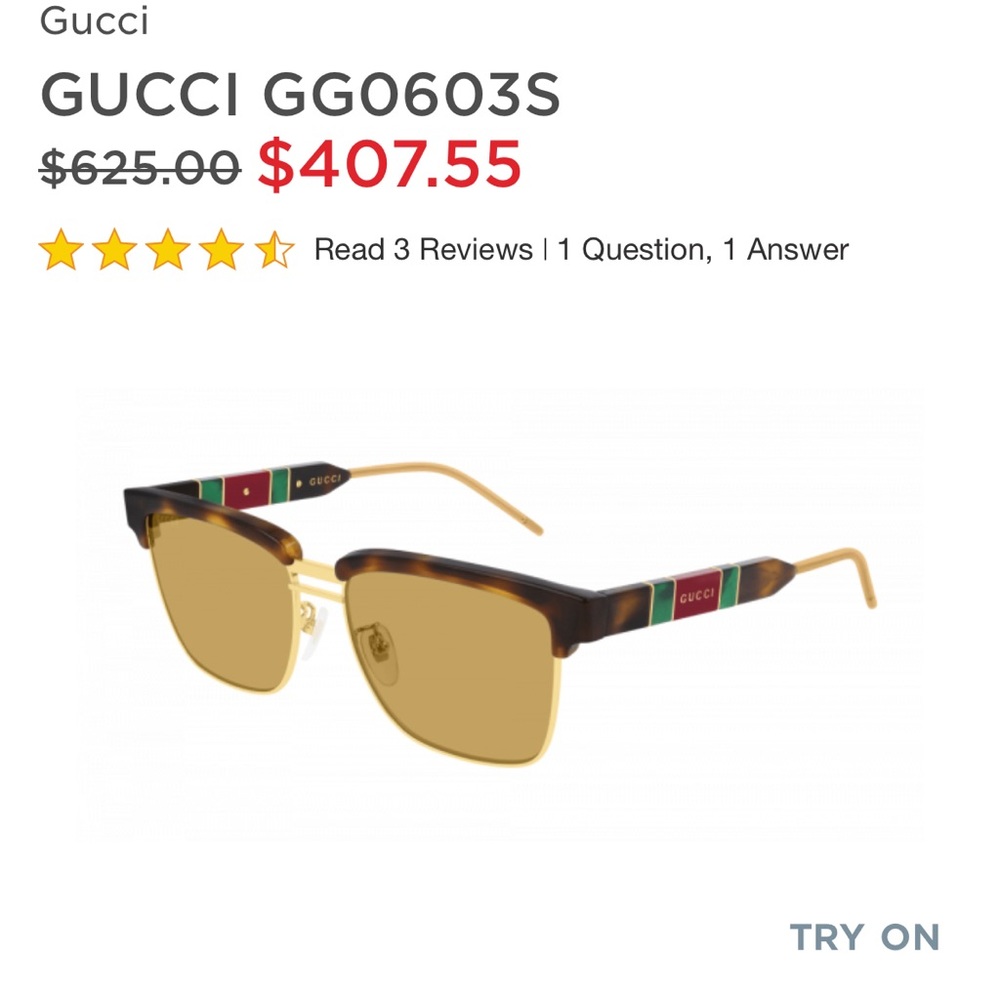 GUCCI Sunglasses Gently Used